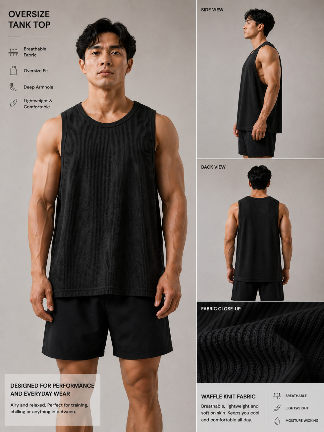 Black - Oversize Tank Top