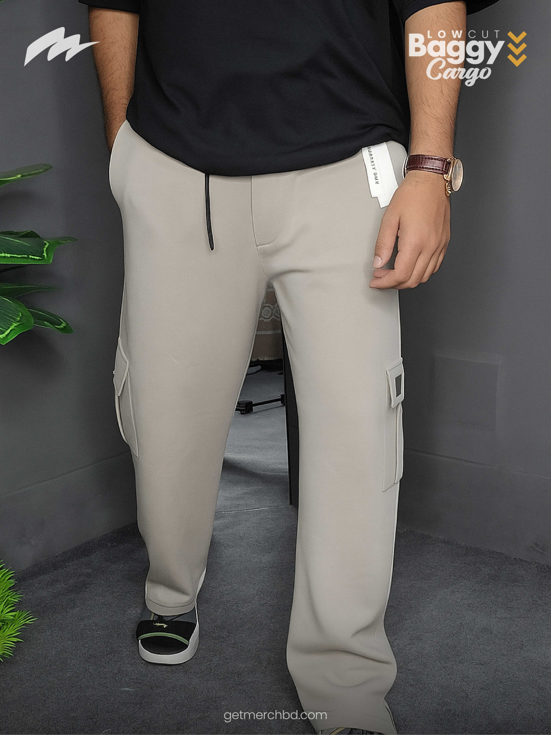 Low Cut Cargo Baggy (5 pocket) - Lt. Beige