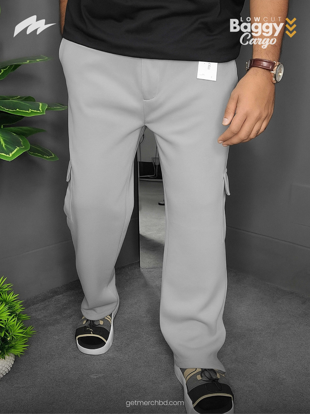 Low Cut Cargo Baggy (5 pocket) - Silver