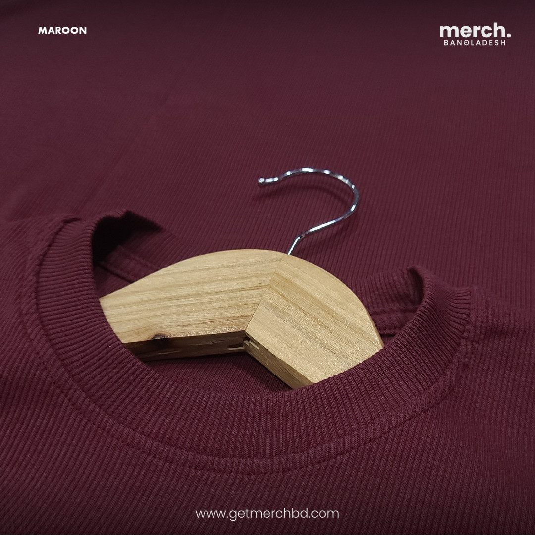 Maroon - RIB T-SHIRT