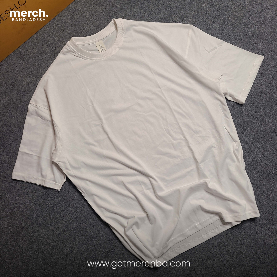 Oversized Drop Shoulder T-shirt - White