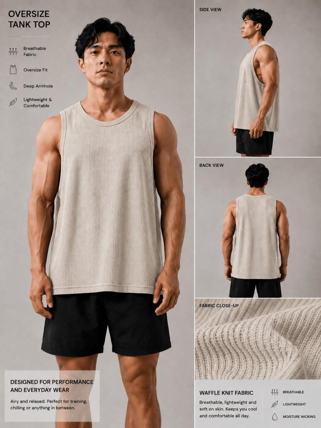 Sand - Oversize Tank Top
