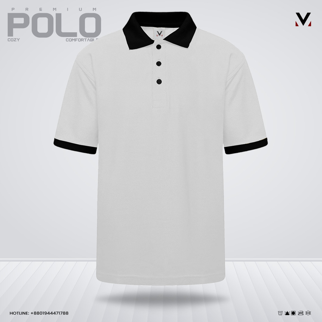 WHITE - Contrast Regular Polo