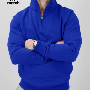 HALF ZIP SWEATSHIRT - ROYAL BLUE