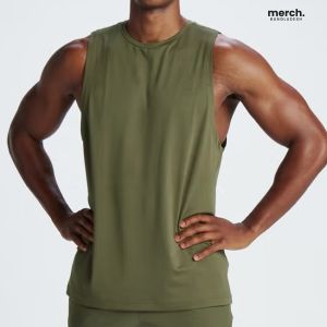 Men's Training Tank Top - OLIVE